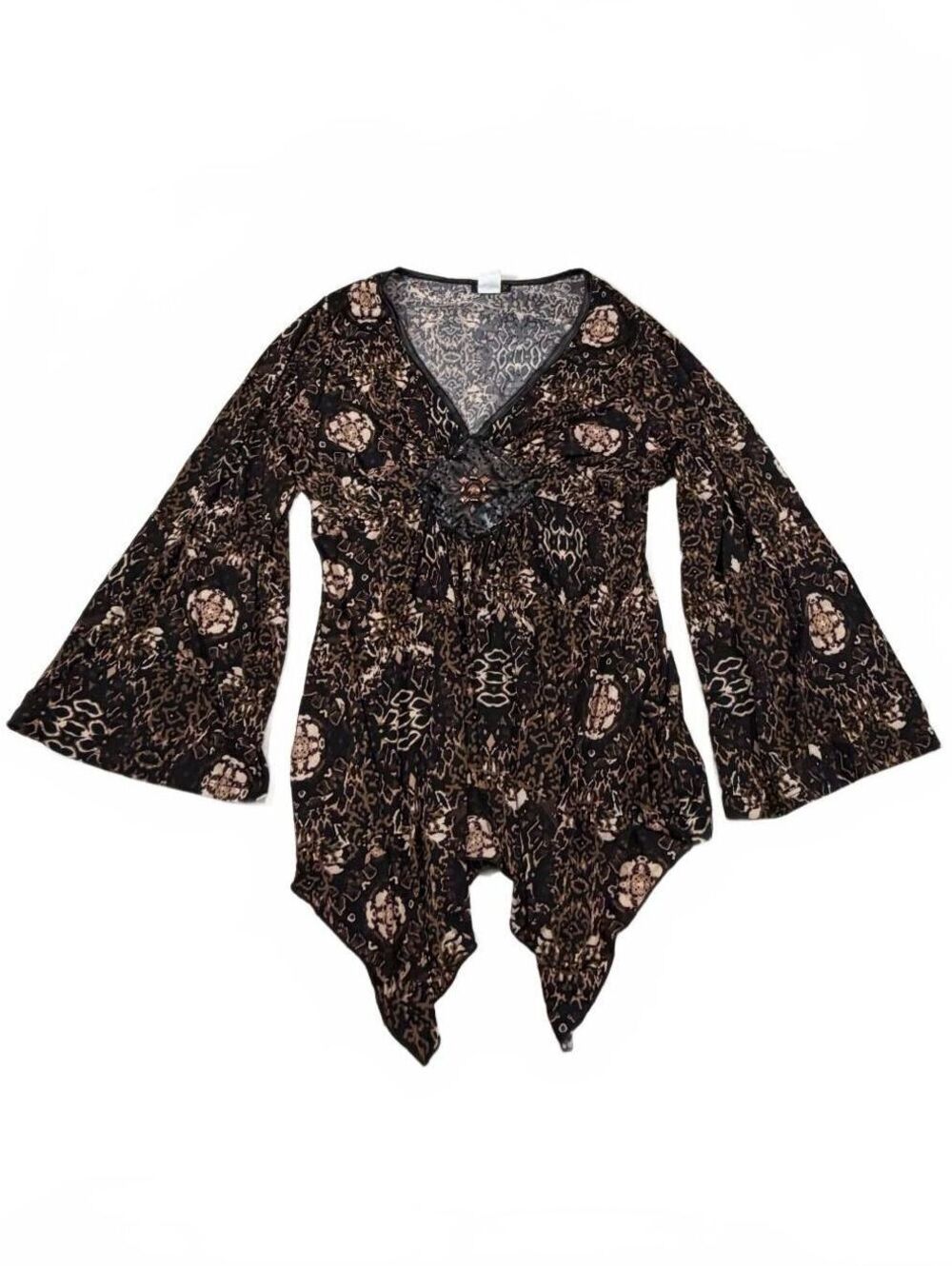 Y2K Venus Women's Whimsygoth Bell Sleeve Blouse Size L